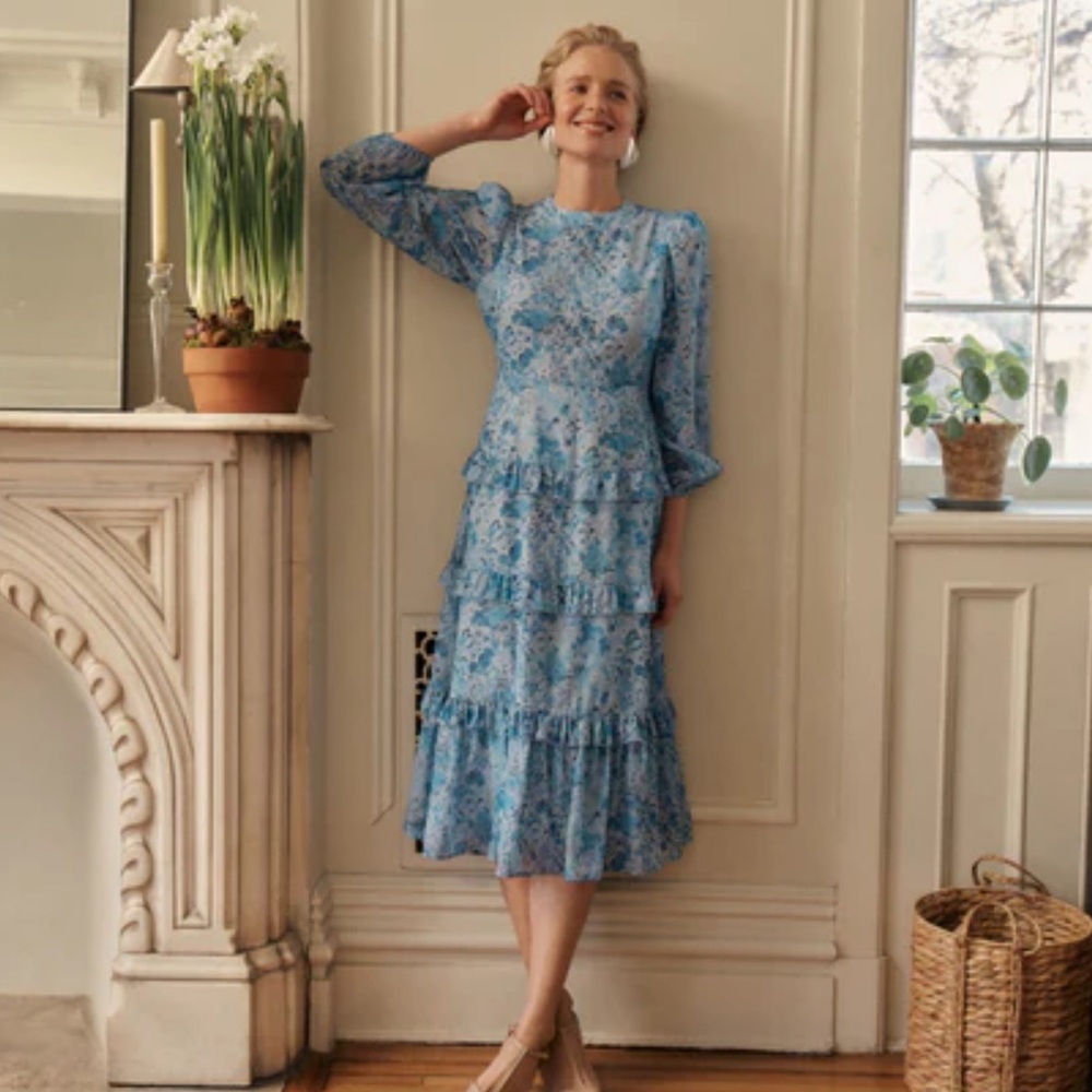 Tuckernuck/Hyacinth House NWT Blue Floral Dress